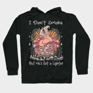 I Don't Smoke But He's Got a Lighter Cowgirl Boot Ball Hoodie